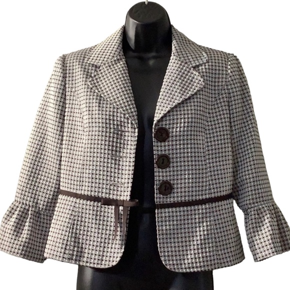 Sweet Suit Petite Brown Polka Dot Blazer - Picture 6 of 8